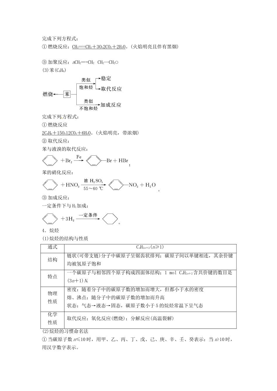 高考化学总复习 专题九 化石燃料与有机化合物教学案 苏教版-苏教版高三全册化学教学案_第2页