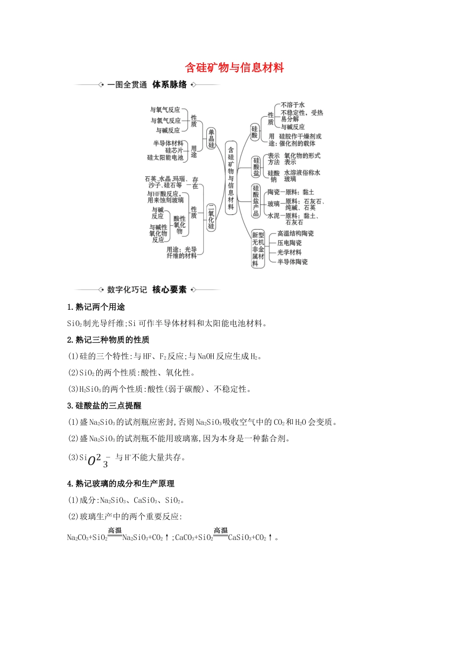 高考化学一轮复习 4.3 含硅矿物与信息材料素材 苏教版-苏教版高三全册化学素材_第1页