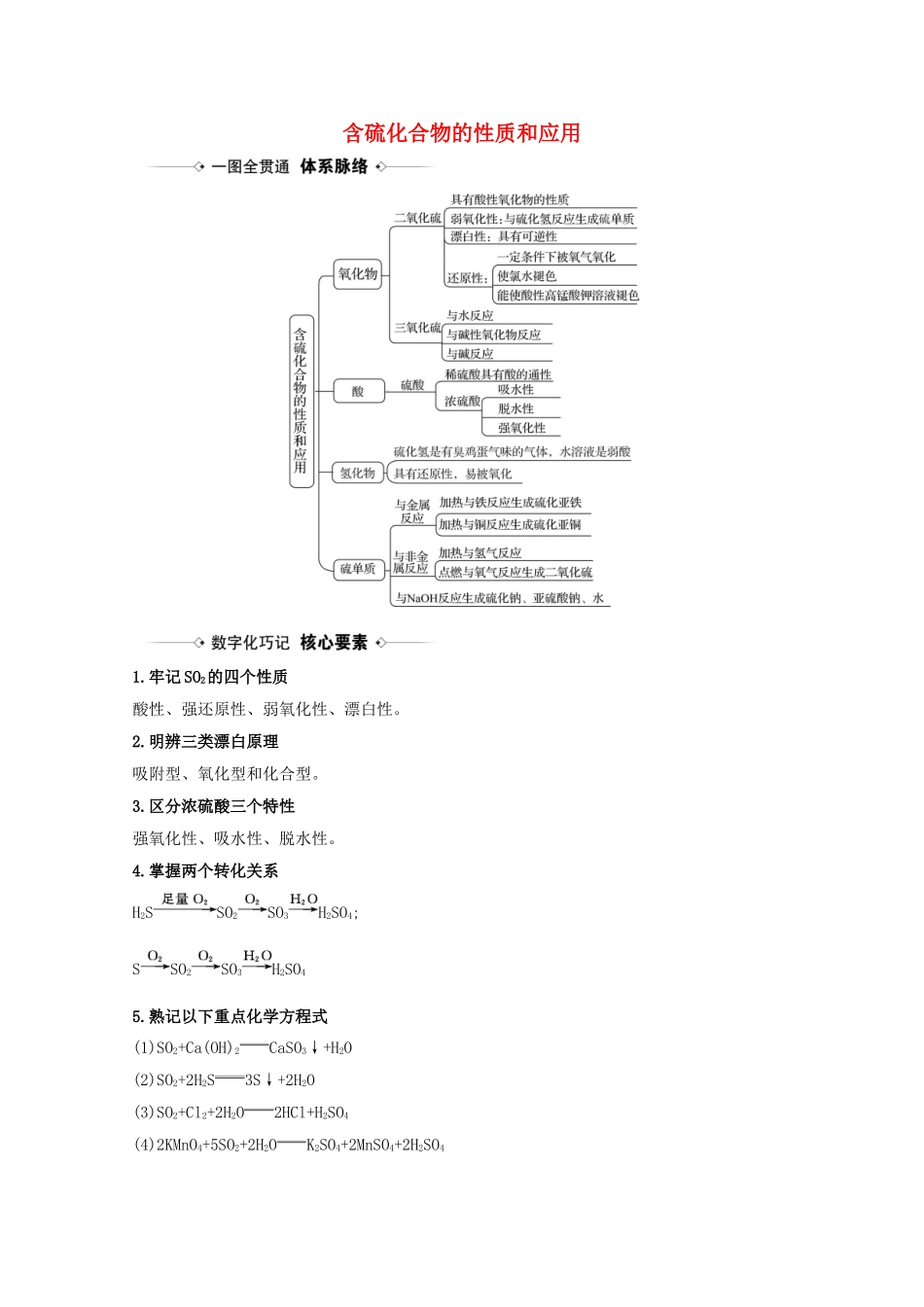高考化学一轮复习 4.4 含硫化合物的性质和应用素材 苏教版-苏教版高三全册化学素材_第1页