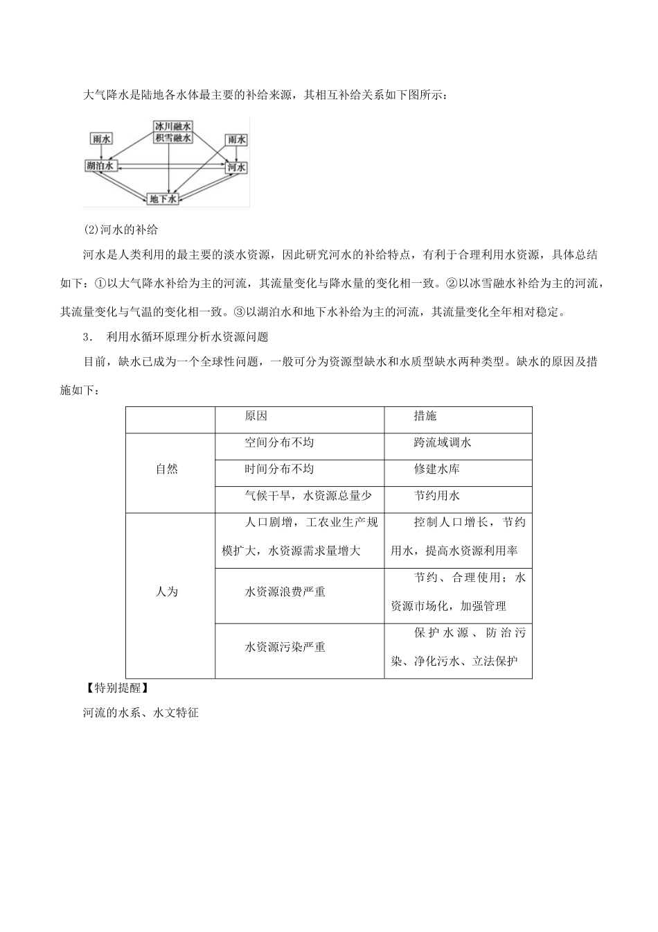 高考地理 考纲解读与热点难点突破 专题03 水体运动规律教学案-人教版高三全册地理教学案_第3页