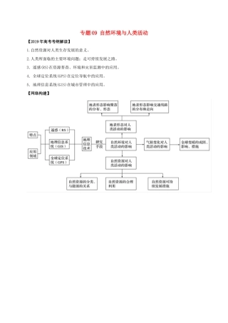 高考地理 考纲解读与热点难点突破 专题09 自然环境与人类活动教学案-人教版高三全册地理教学案