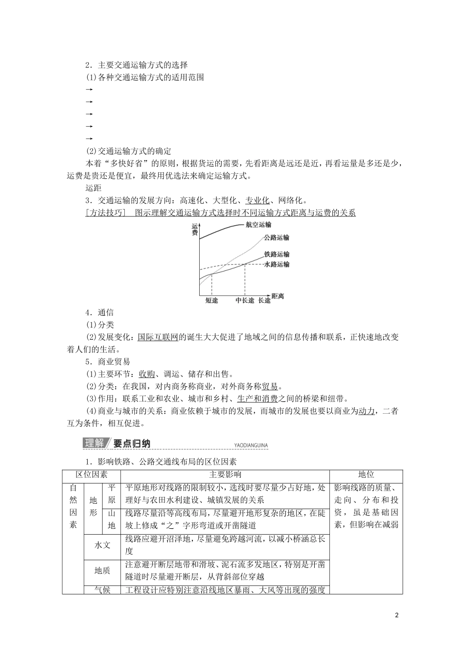 高考地理一轮复习 第2部分 第7章 生产活动与地域联系 第3讲 地域联系教学案（含解析）中图版-中图版高三全册地理教学案_第2页