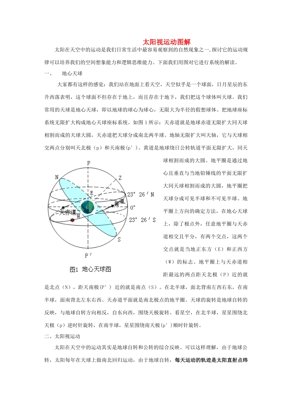 高考地理 视运动图解素材 湘教版必修1_第1页