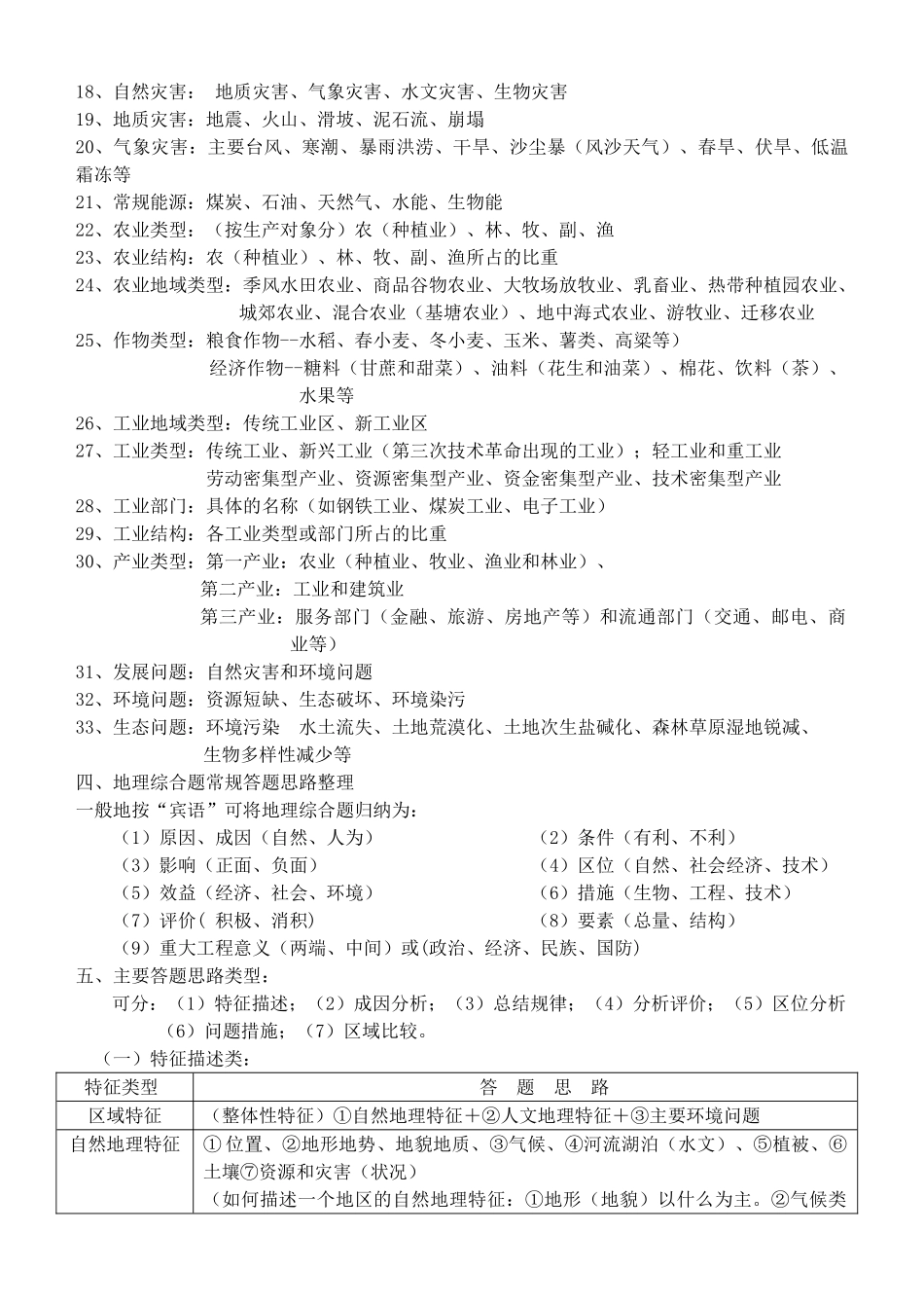 高考地理 自然地理综合题答题指导素材_第3页