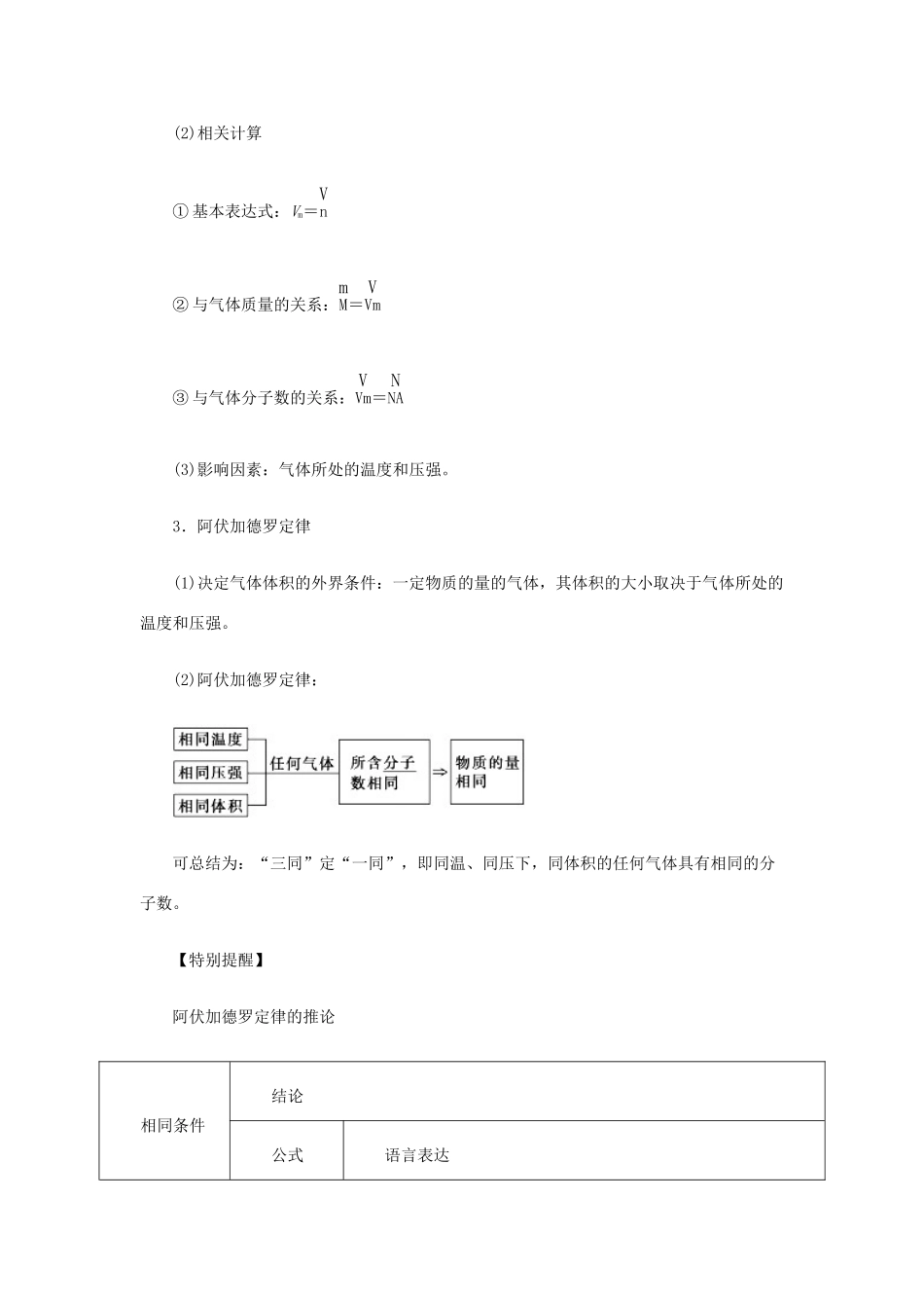 高考化学一轮复习 专题1.1 物质的量、气体摩尔体积教学案-人教版高三全册化学教学案_第3页