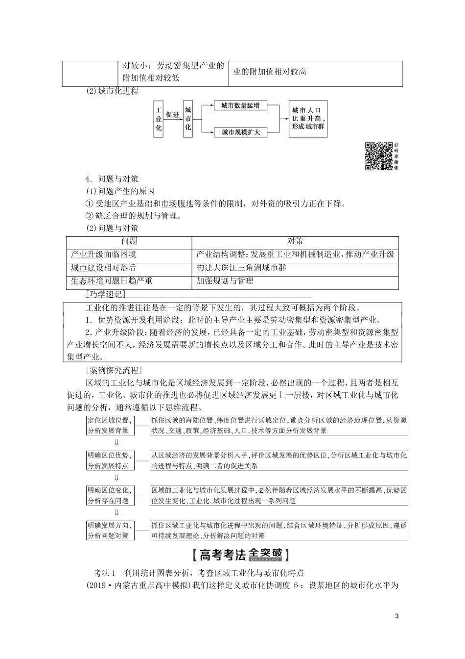 高考地理一轮复习 第3部分 第10章 区域可持续发展 第5讲 中国江苏省工业化和城市化教学案（含解析）中图版-中图版高三全册地理教学案_第3页