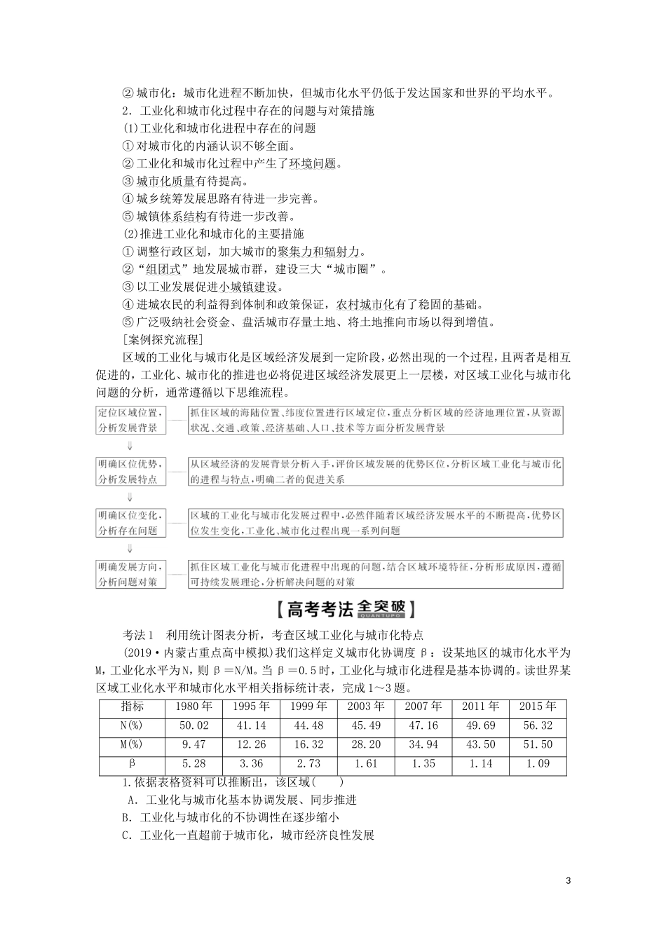 高考地理一轮复习 第3部分 第10章 区域可持续发展 第6节 区域工业化与城市化（我国的珠江三角洲地区和江苏省的工业化与城市化）教学案（含解析）湘教版-湘教版高三全册地理教学案_第3页