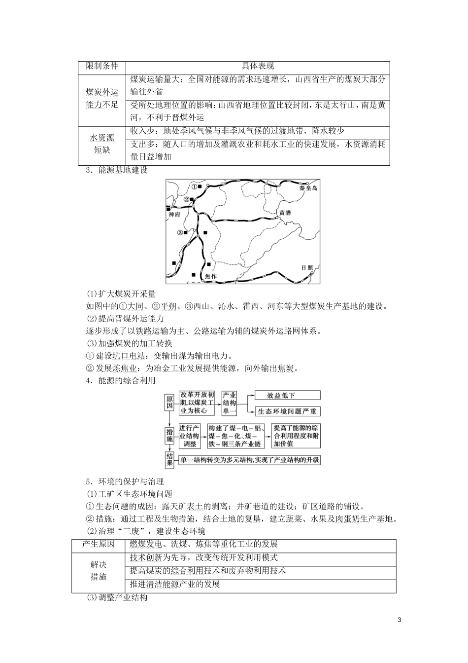 高考地理一轮复习 第3部分 第11单元 区域资源、环境与可持续发展 第2节 资源开发与区域可持续发展——以德国鲁尔区为例教学案（含解析）鲁教版-鲁教版高三全册地理教学案_第3页