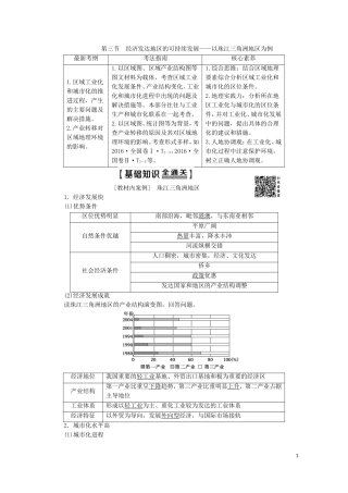 高考地理一轮复习 第3部分 第12单元 区域综合开发与可持续发展 第3节 经济发达地区的可持续发展——以珠江三角洲地区为例教学案（含解析）鲁教版-鲁教版高三全册地理教学案