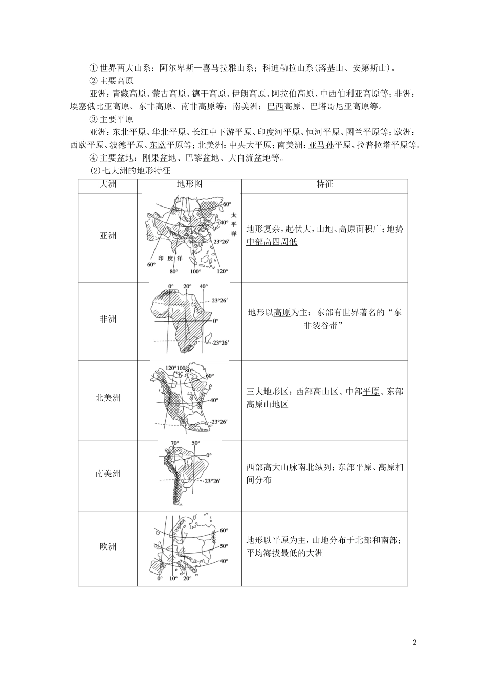 高考地理一轮复习 第4部分 第11章 世界地理 第1讲 世界地理概况教学案 湘教版-湘教版高三全册地理教学案_第2页