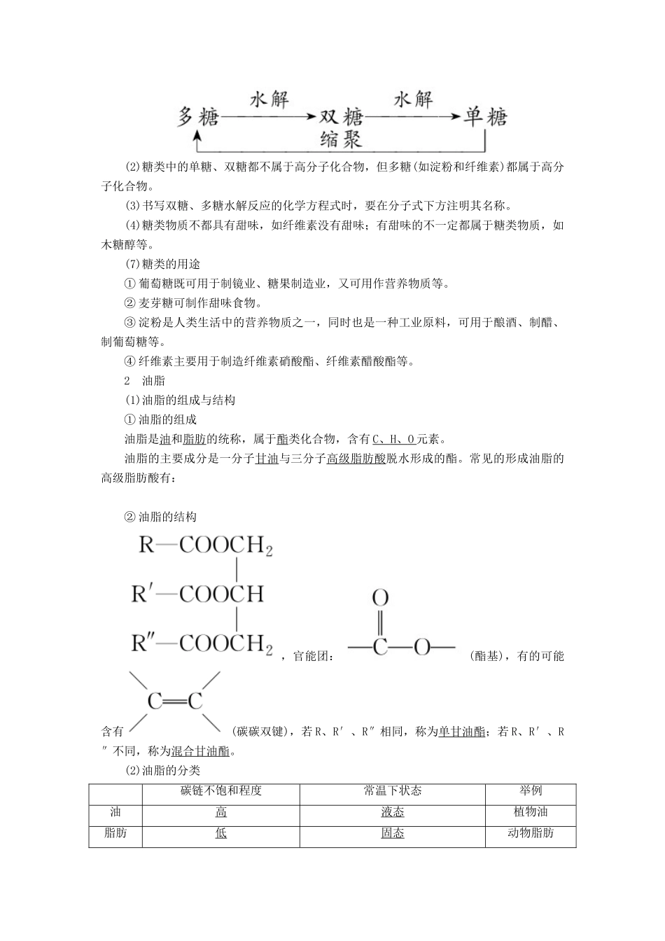 高考化学一轮复习 专题二十一 生活中常见的有机物 考点二 基本营养物质教学案-人教版高三全册化学教学案_第3页