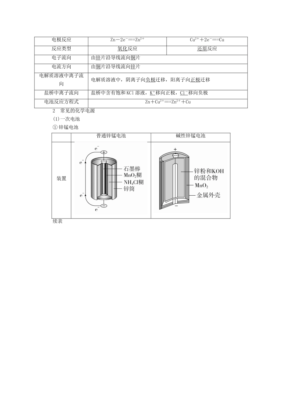 高考化学一轮复习 专题十二 电化学 考点一 原电池原理及应用教学案-人教版高三全册化学教学案_第2页