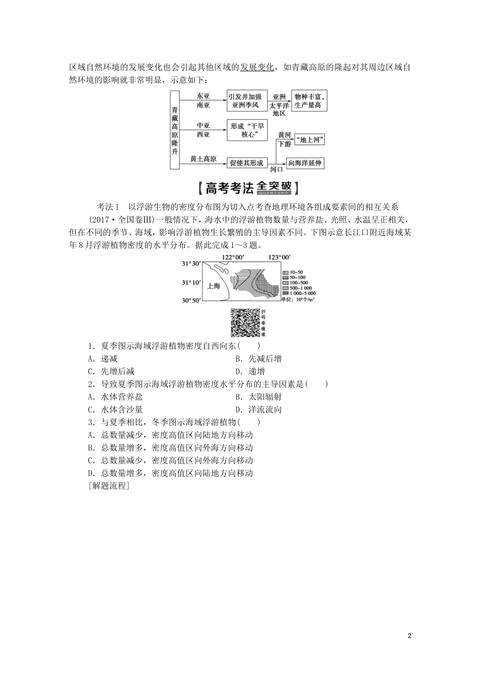 高考地理一轮复习 第1部分 第3单元 从圈层作用看地理环境内在规律 第2节 自然地理环境整体性及圈层的相互作用教学案（含解析）鲁教版-鲁教版高三全册地理教学案_第2页