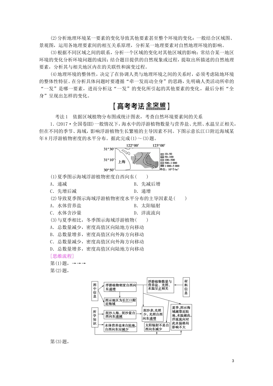高考地理一轮复习 第1部分 第3章 地理环境的整体性和区域差异 第2讲 地理环境的整体性和地域分异教学案（含解析）中图版-中图版高三全册地理教学案_第3页