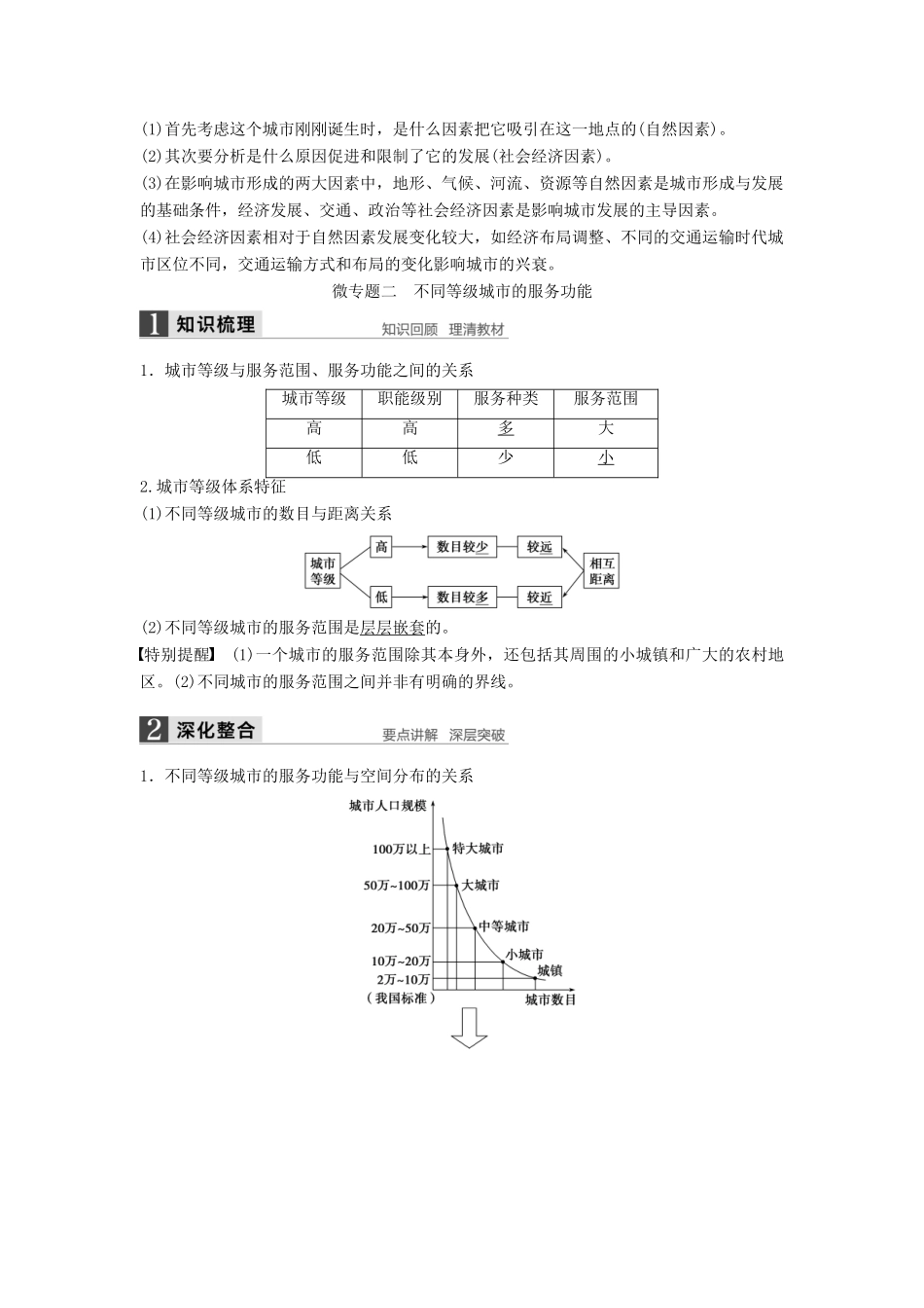 高考地理一轮复习 第二单元 第2讲 城市区位与城市体系学案 鲁教版必修2-鲁教版高三必修2地理学案_第3页
