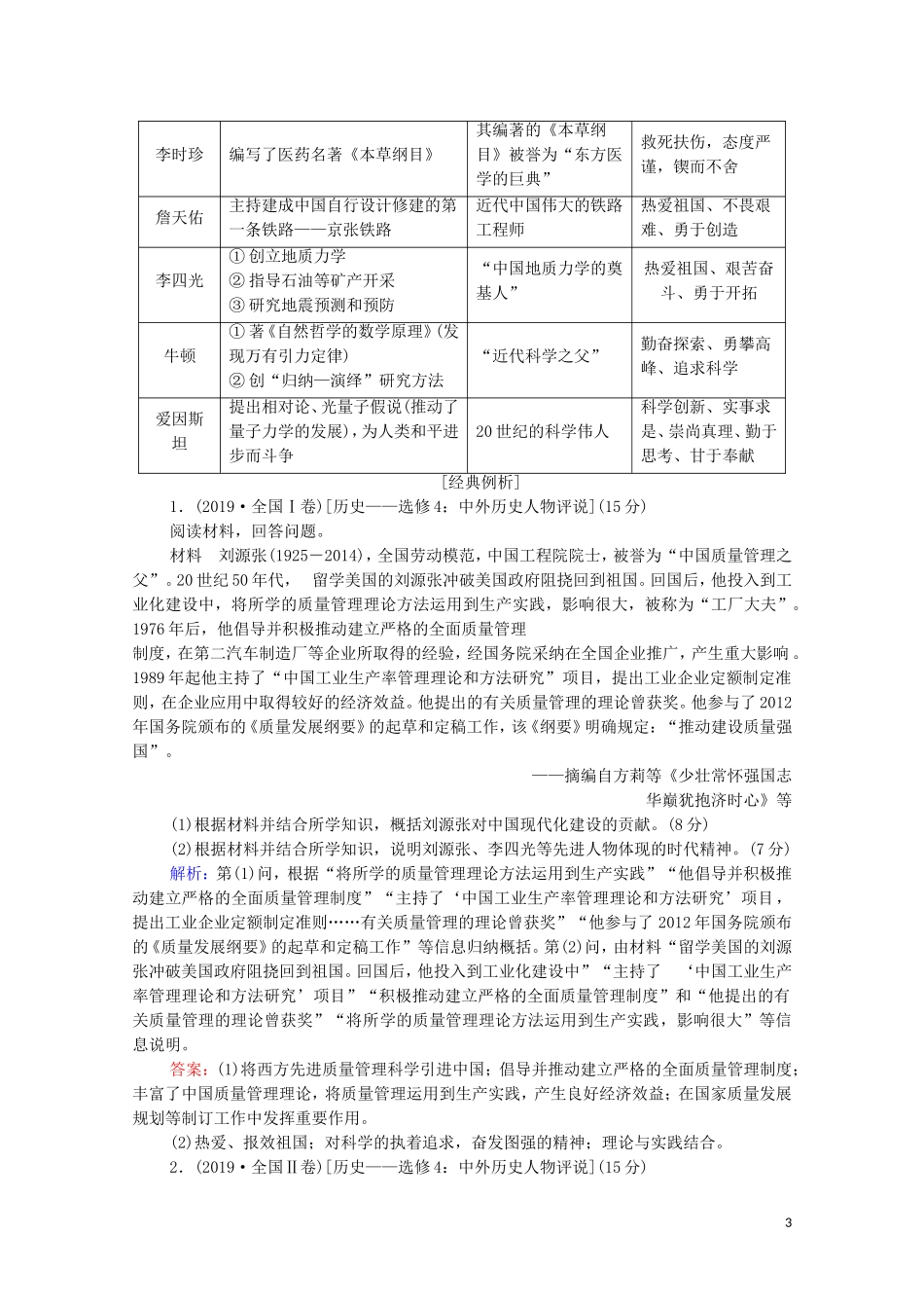 高考历史一轮复习 选修模块 选修4 中外历史人物评说教学案 新人教版-新人教版高三选修4历史教学案_第3页