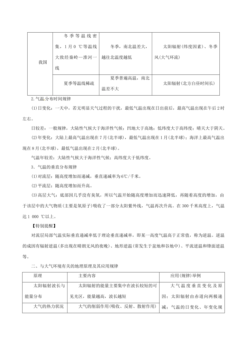 高考地理二轮复习 专题02 大气的运动规律教学案-人教版高三全册地理教学案_第3页