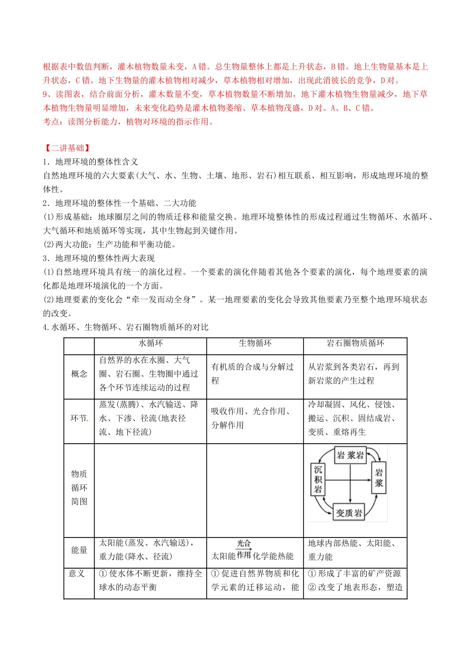 高考地理二轮复习 专题05 自然地理环境的整体性与差异性（讲）（含解析）-人教版高三全册地理教案_第3页