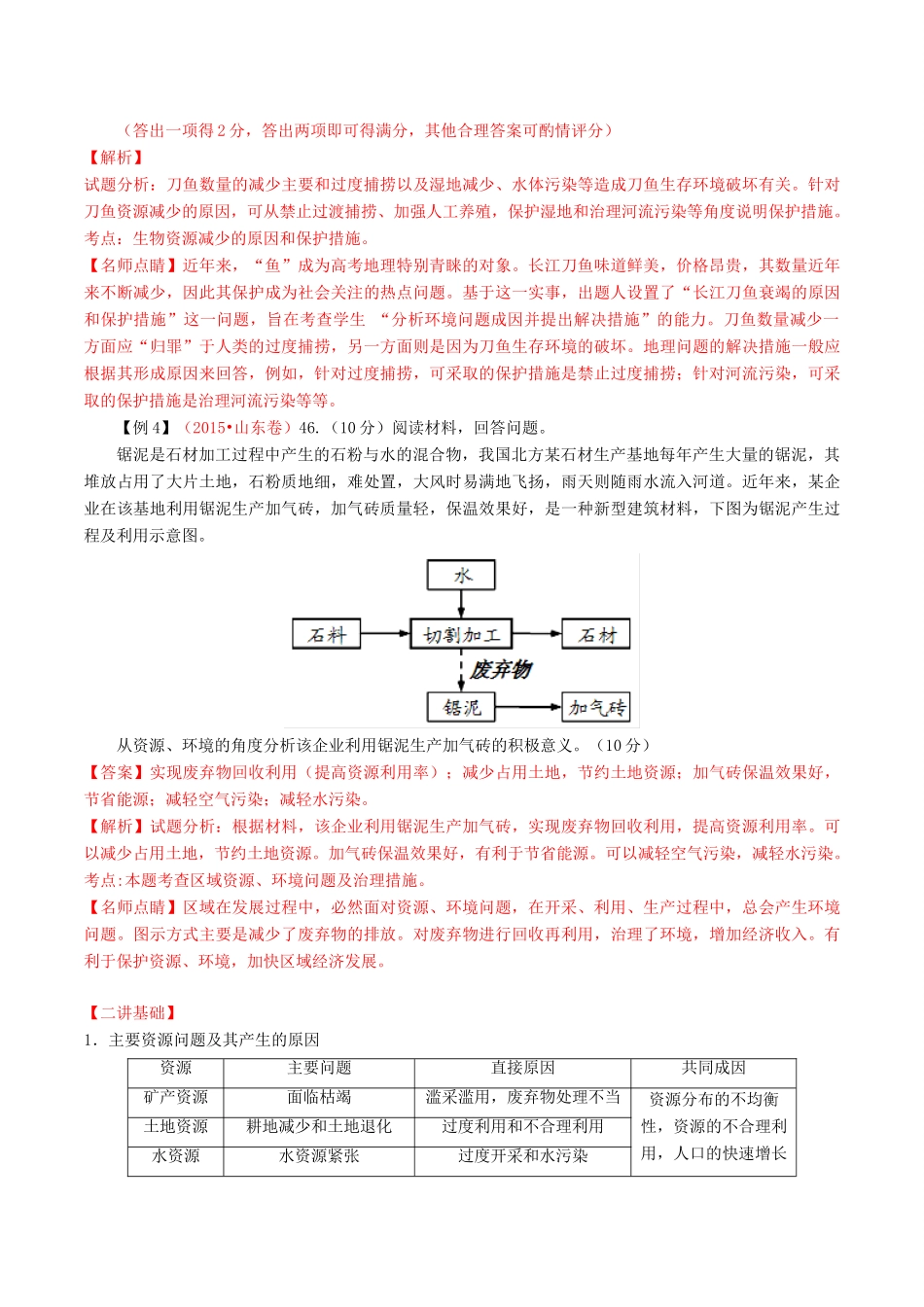 高考地理二轮复习 专题14 环境保护（讲）（含解析）-人教版高三全册地理教案_第3页
