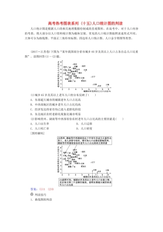 高考地理一轮复习 第二部分 第七单元 人口的变化 高考热考图表系列（十五）人口统计图的判读学案-人教版高三全册地理学案