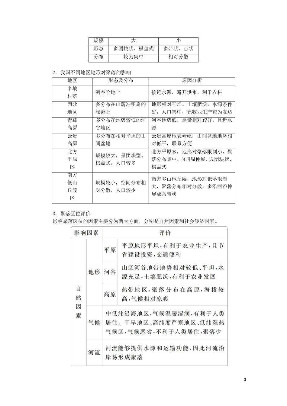 高考地理一轮复习 第十讲 自然环境对人类活动的影响 第31课时 地表形态对聚落和交通的影响教学案（含解析）-人教版高三全册地理教学案_第3页