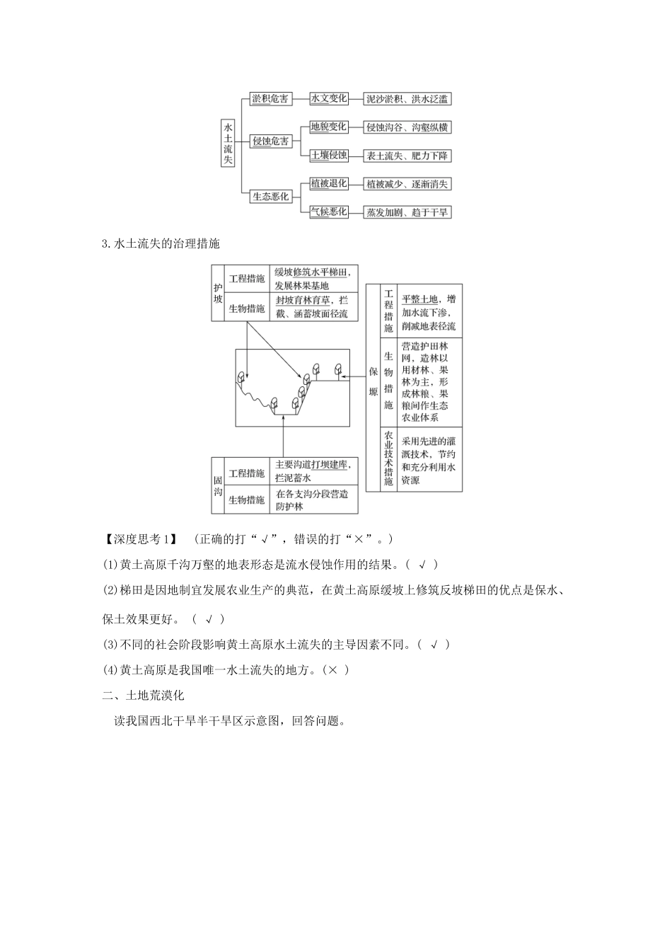 高考地理大一轮复习 第十单元 区域可持续发展 第26讲 第1课时 水土流失和土地荒漠化学案 中图版-中图版高三全册地理学案_第2页