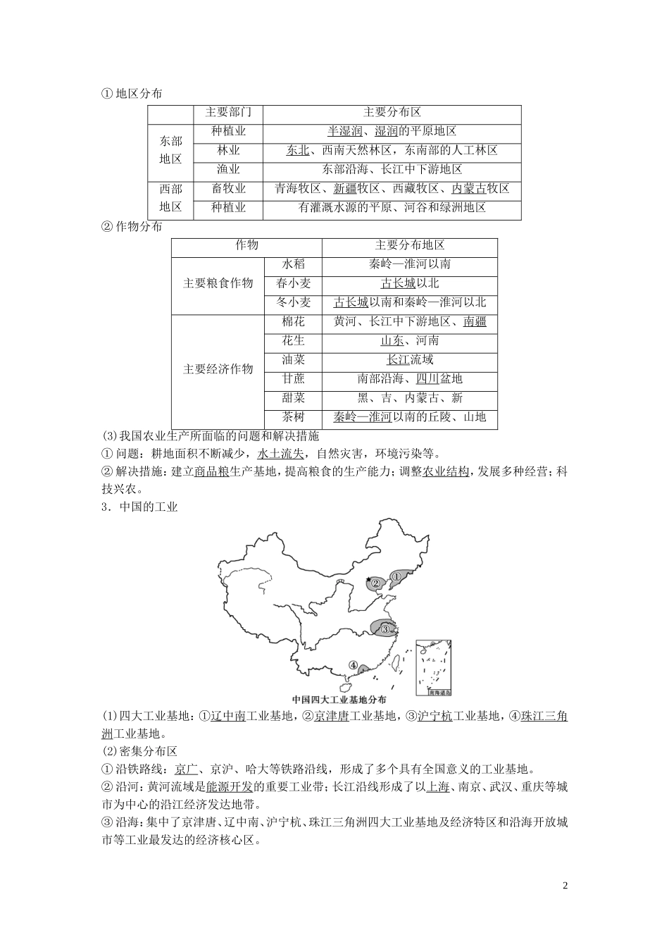 高考地理一轮复习 第十三章 中国地理 第34讲 中国人文地理概况教学案 中图版-中图版高三全册地理教学案_第2页
