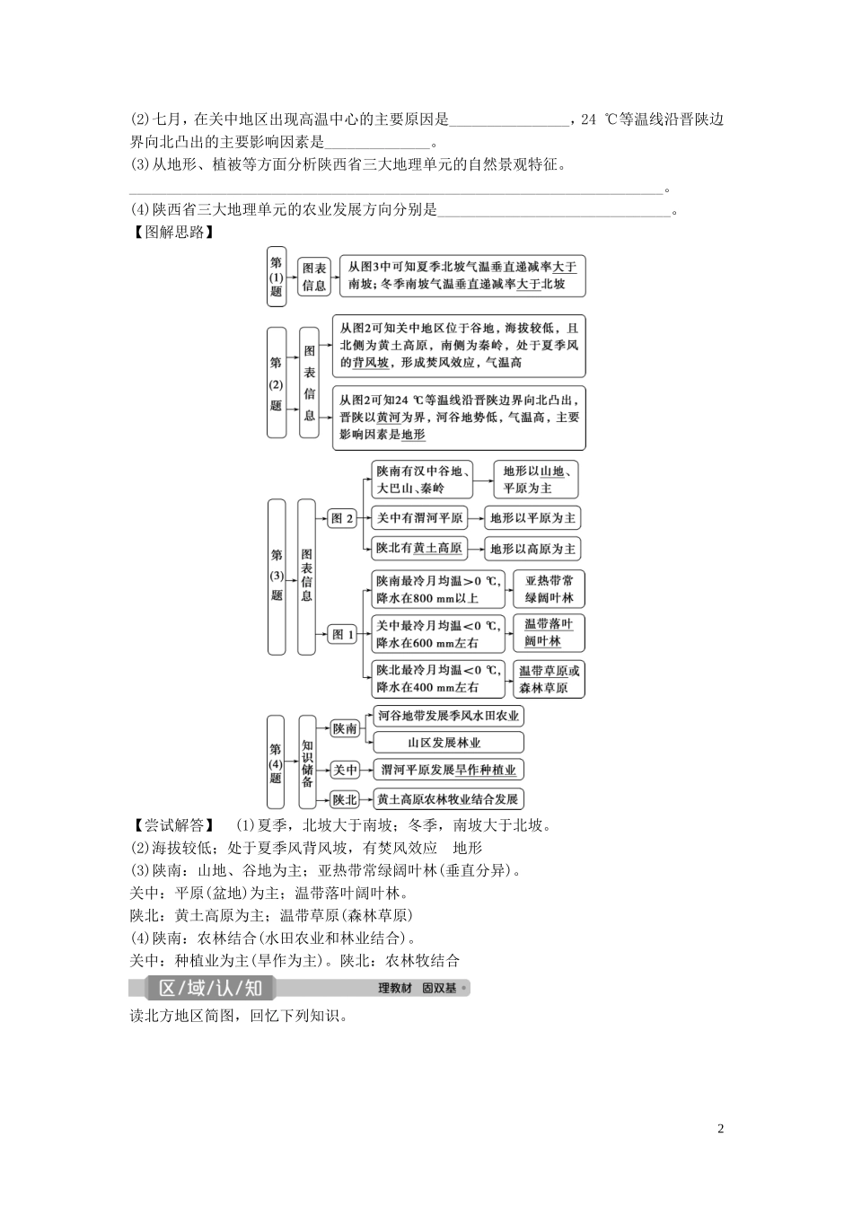 高考地理一轮复习 第十三章 中国地理 第35讲 中国区域地理教学案 中图版-中图版高三全册地理教学案_第2页