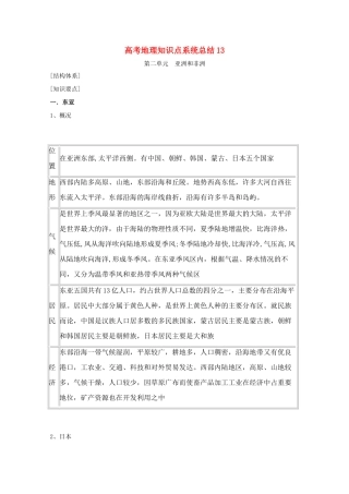 高考地理教学素材 知识点系统总结13