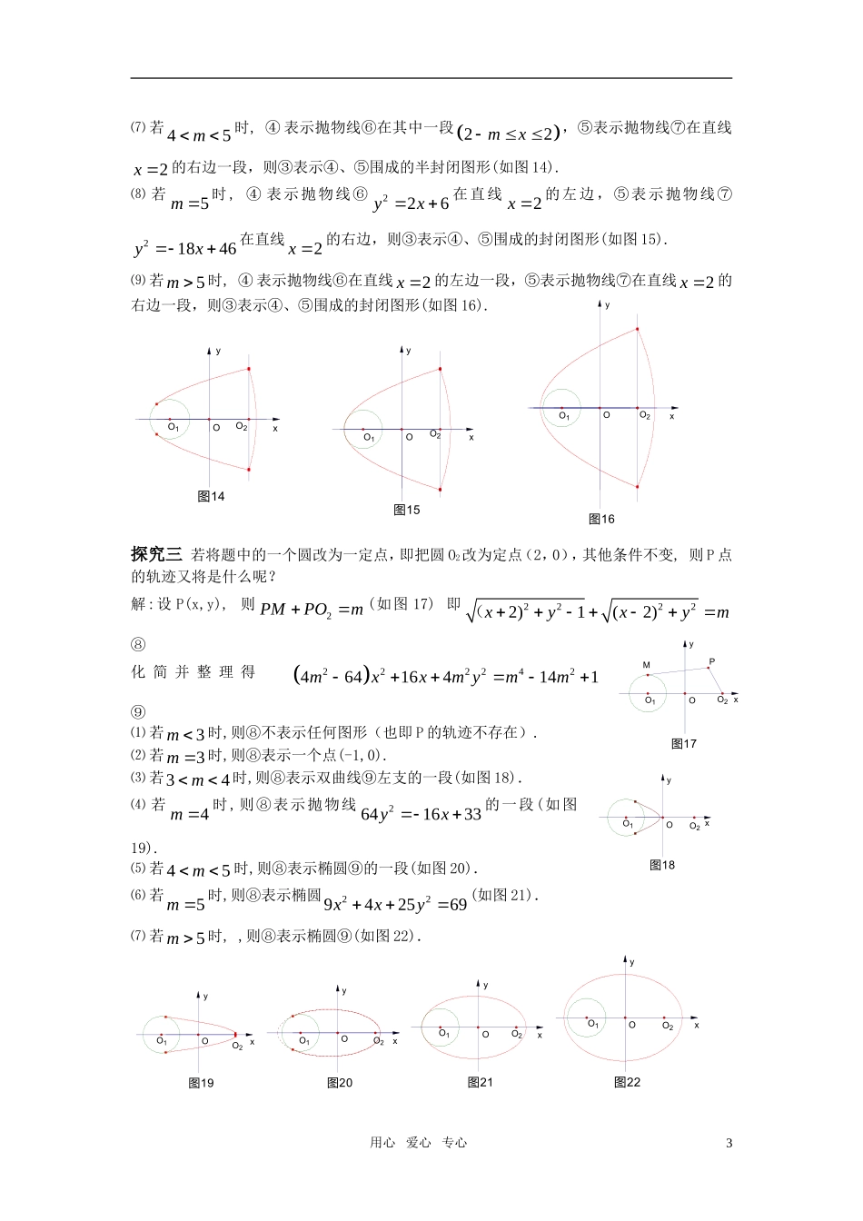 高考数学 对一道轨迹题的探究与推广素材_第3页