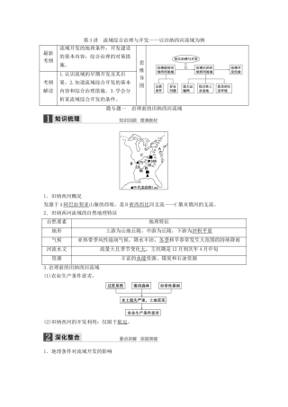 高考地理大一轮复习 第二章 第3讲 流域综合治理与开发-以田纳西河流域为例学案 湘教版必修3-湘教版高三必修3地理学案