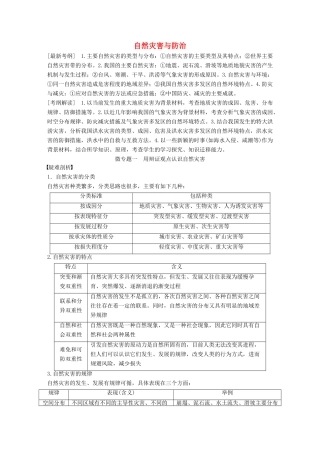 高考地理一轮复习 自然灾害与防治学案 鲁教版选修5-鲁教版高三选修5地理学案