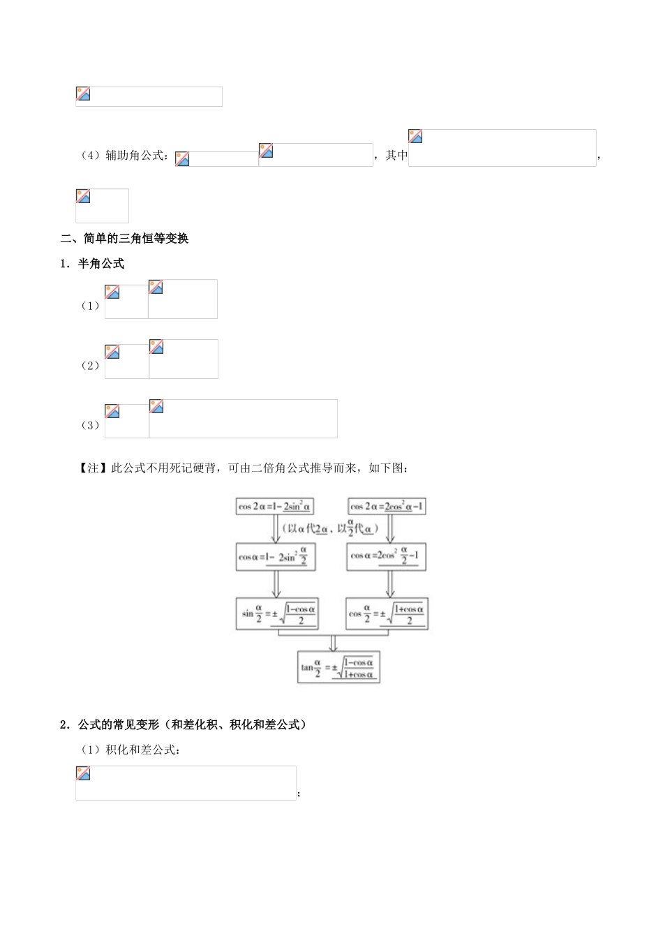 高考数学 突破三角函数与解三角形问题中的套路 专题03 三角恒等变换学案 理-人教版高三全册数学学案_第2页