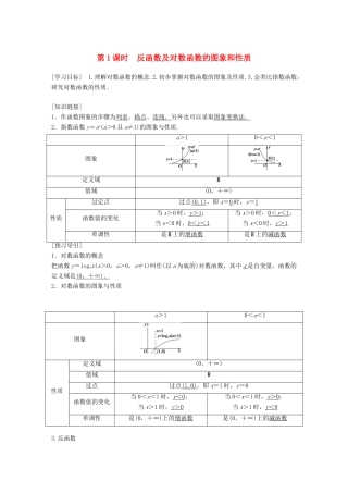 高考数学 专题2 指数函数、对数函数和幂函数 2.2.3 第1课时 反函数及对数函数的图象和性质学案 湘教版必修1-湘教版高三必修1数学学案