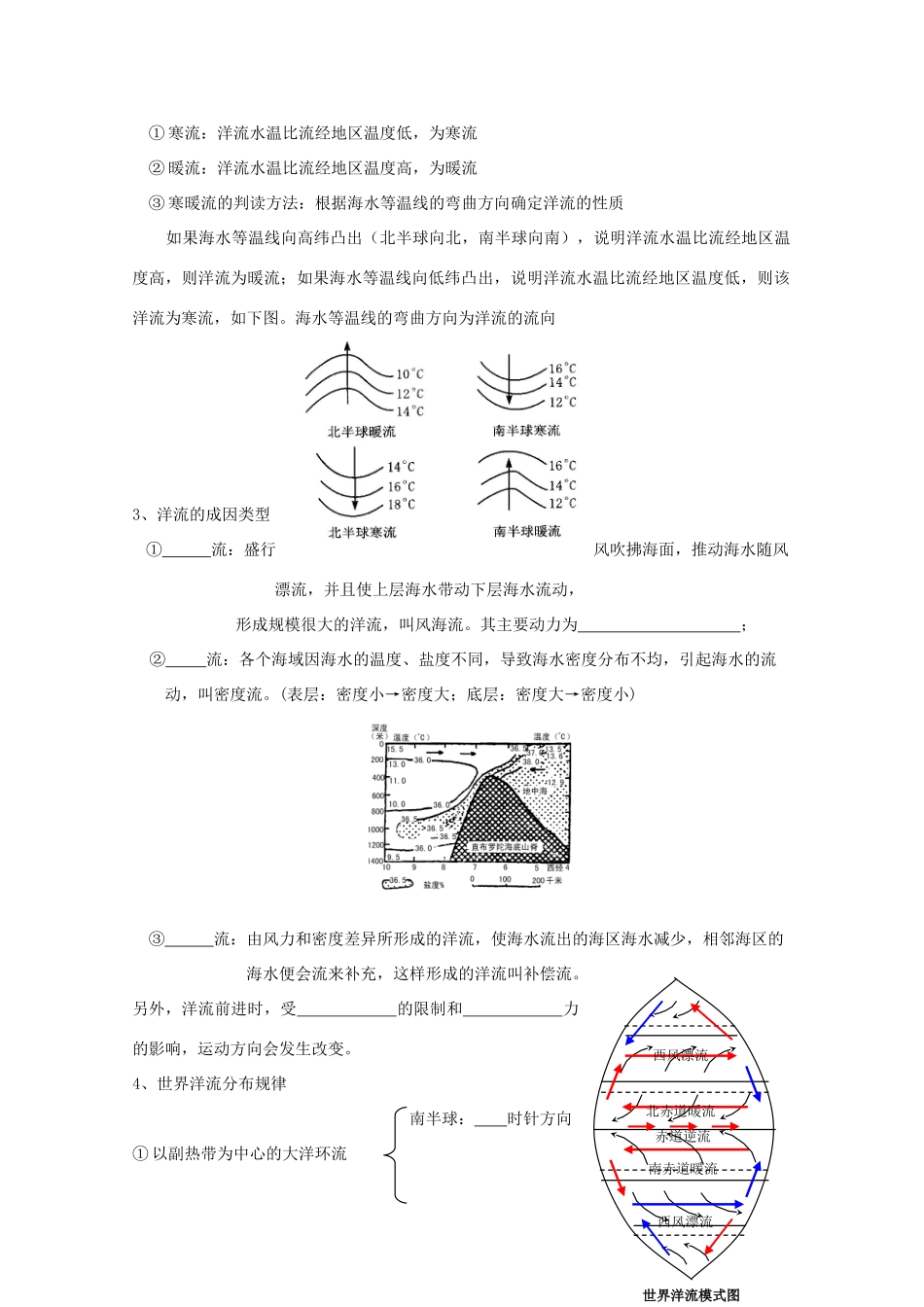高考地理复习 第三章 第2课 大规模的海水运动学案学案2 新人教版必修1_第2页