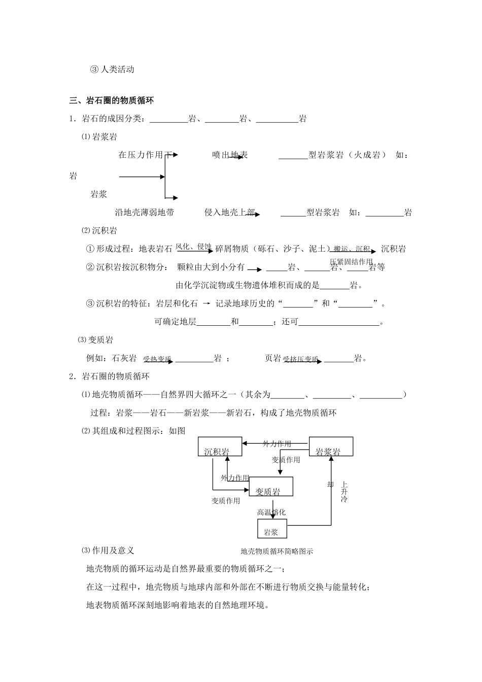 高考地理复习 第四章 第1课 营造地表形态的力量学案学案1 新人教版必修1_第2页