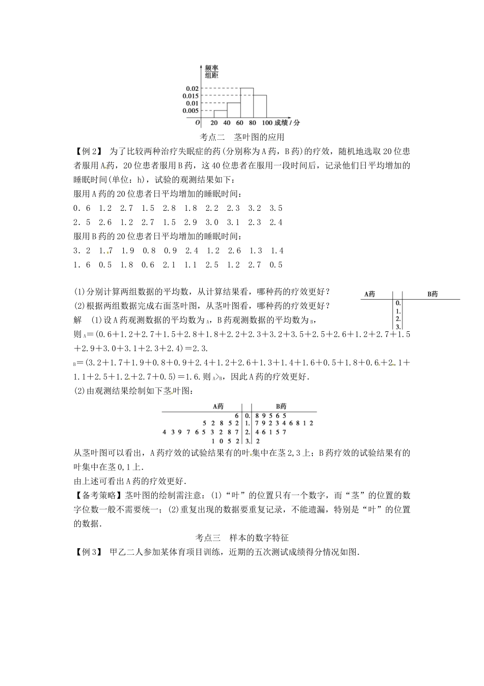 高考数学复习 专题14 计数原理与概率统计 用样本估计总体备考策略-人教版高三全册数学素材_第2页