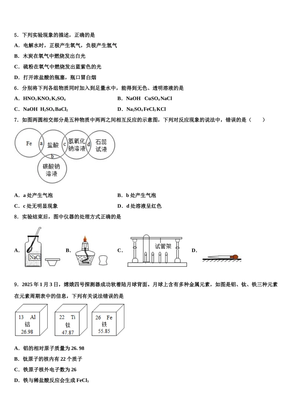 广东省揭阳市惠来县重点达标名校中考冲刺卷化学试题含解析_第2页