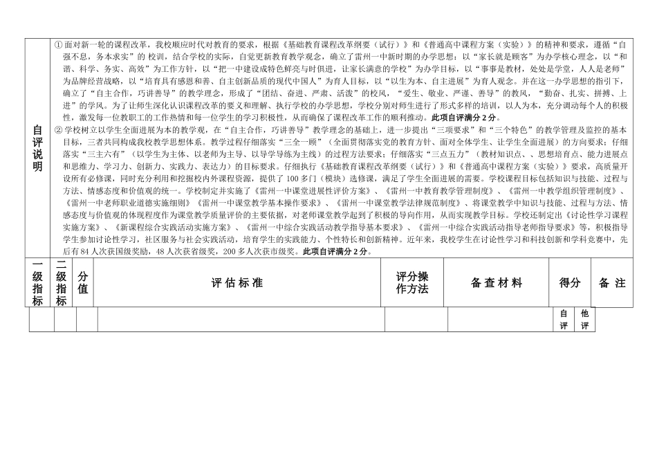 广东省普通高中教学水平评估指标体系_第3页