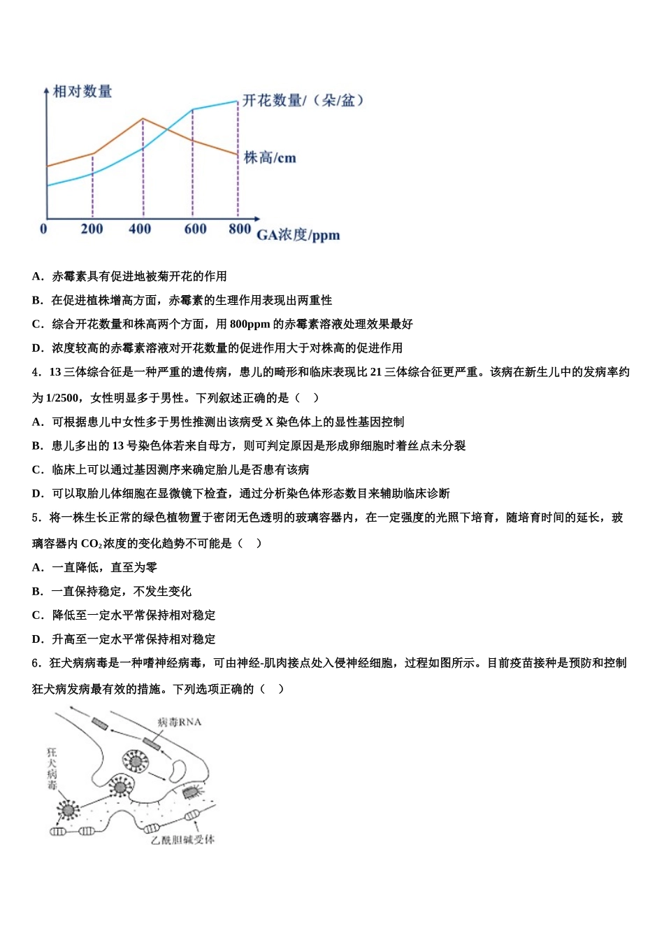 广东省梅州市皇华中学高考压轴卷生物试卷含解析_第2页