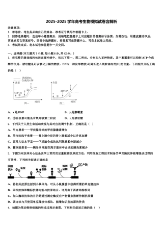 广东省汕头市潮师高级中学高考全国统考预测密卷生物试卷含解析