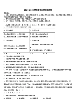 广东省江门市培英初级中学中考猜题化学试卷含解析
