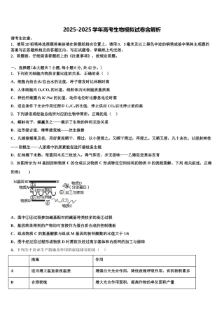 广东省遂溪县第一中学高考冲刺模拟生物试题含解析