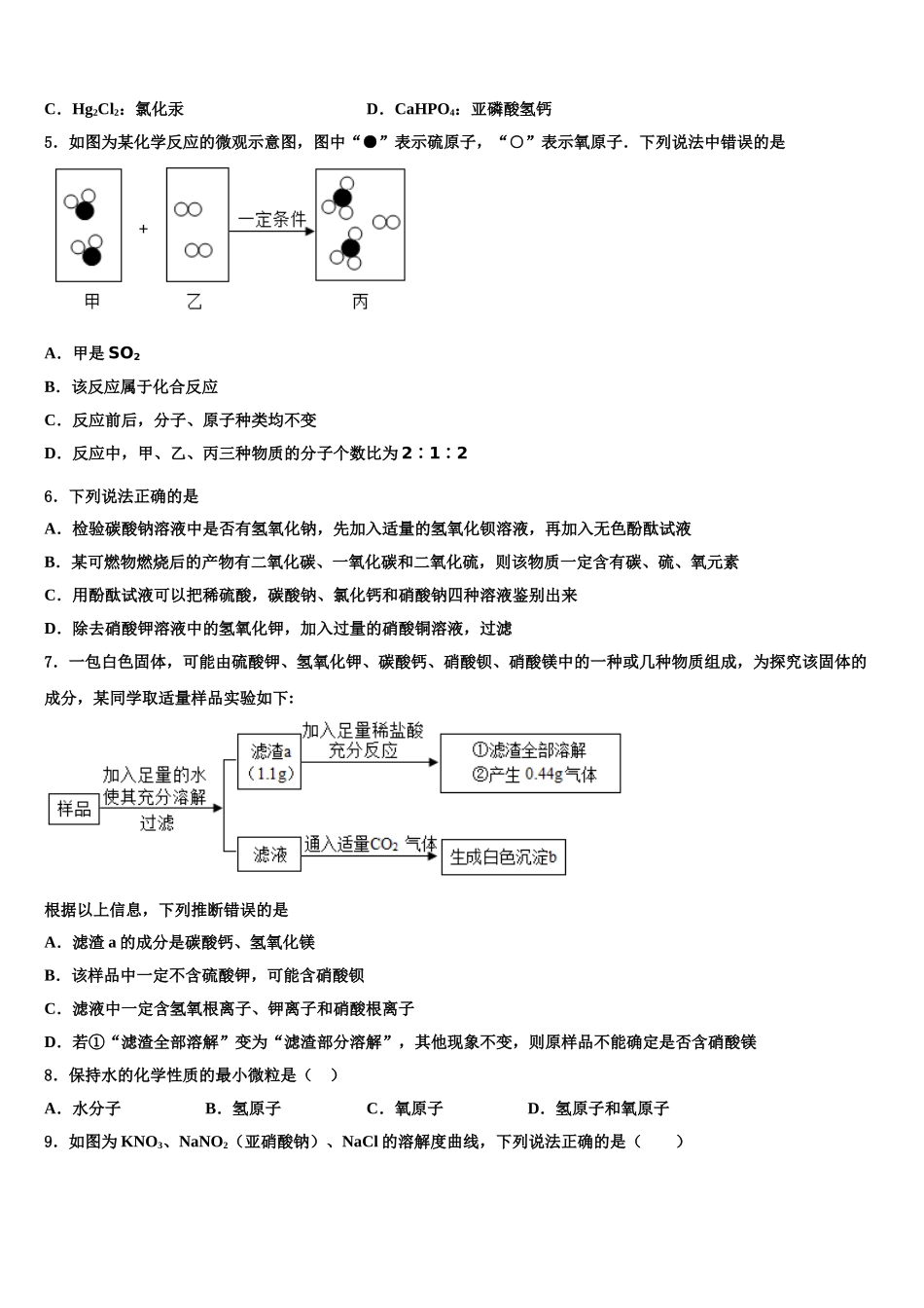 广东省陆丰市民声校中考化学最后一模试卷含解析_第2页