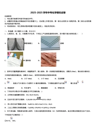 广元市重点中学中考二模化学试题含解析