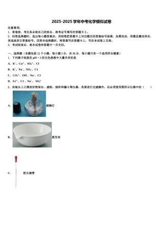 广西南宁市第八中学中考猜题化学试卷含解析