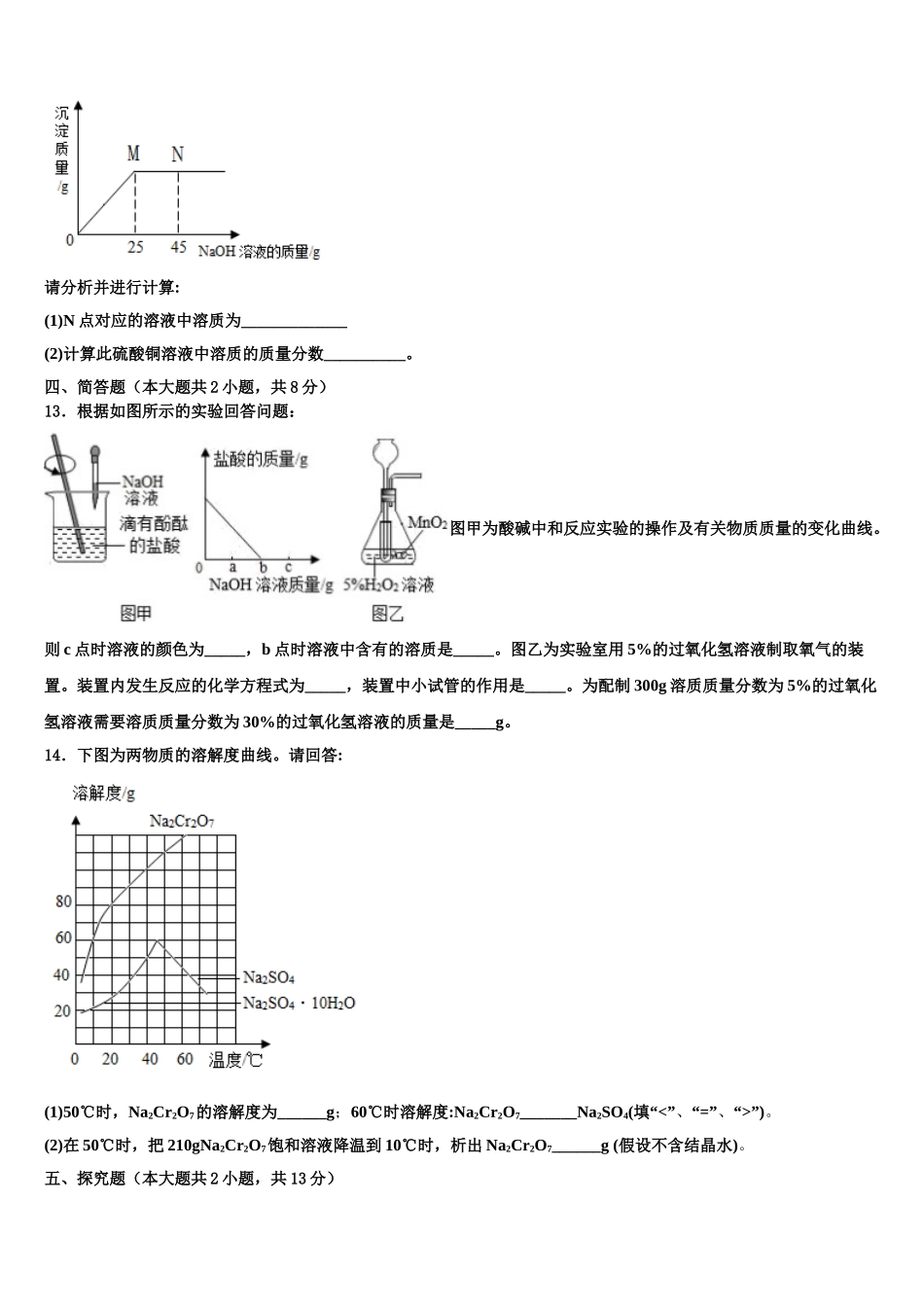 广西壮族自治区南宁市第三十七中学中考化学全真模拟试题含解析_第3页