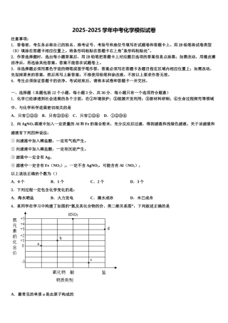 广西柳州市柳北区中考适应性考试化学试题含解析