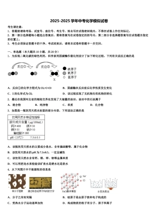 广西省桂林市达标名校中考考前最后一卷化学试卷含解析