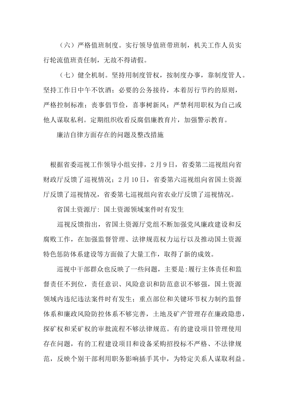 廉洁自律方面存在的问题及整改措施_第3页